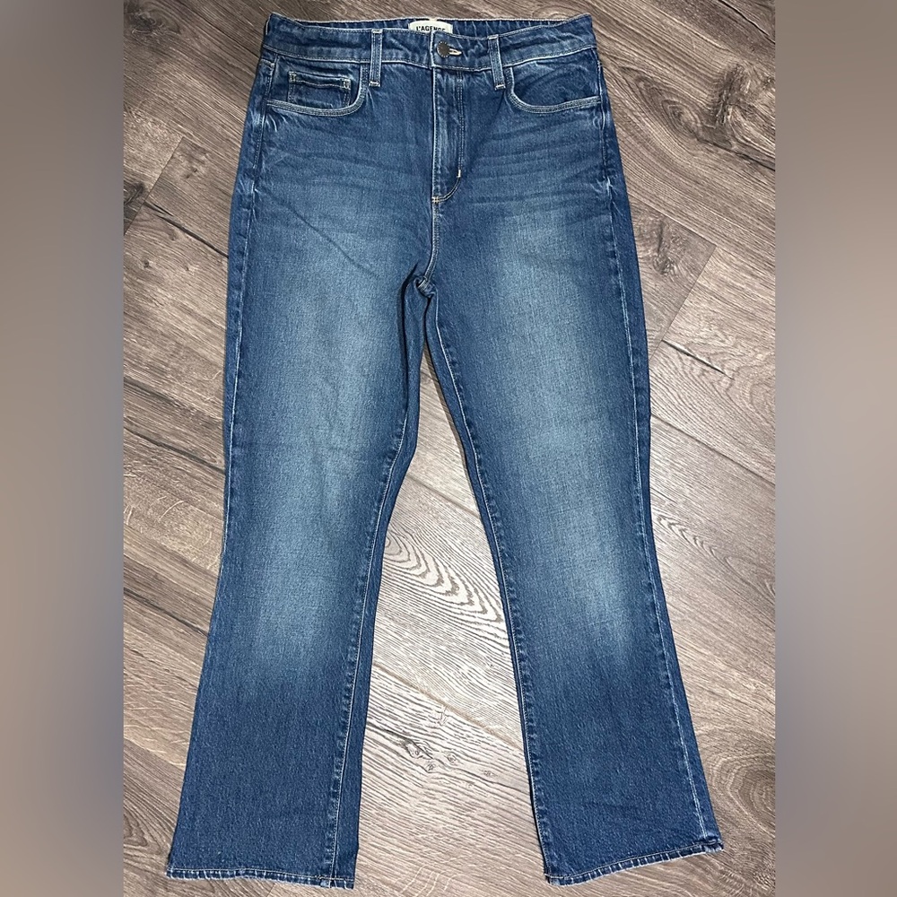 L'AGENCE Dark Blue Flare Jeans